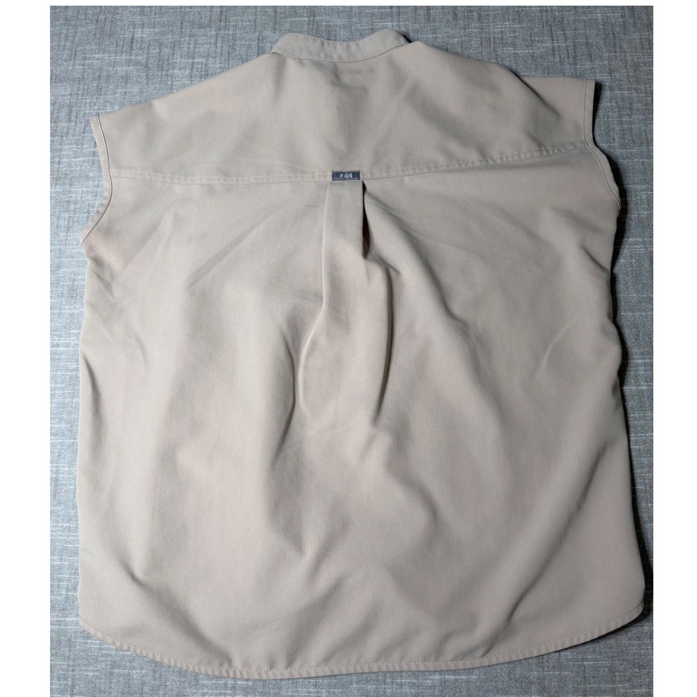 FIGS Casma Sleeveless Top & Livingston Pants Scrub Set Boulder Tan XS S/P - Picture 6 of 14